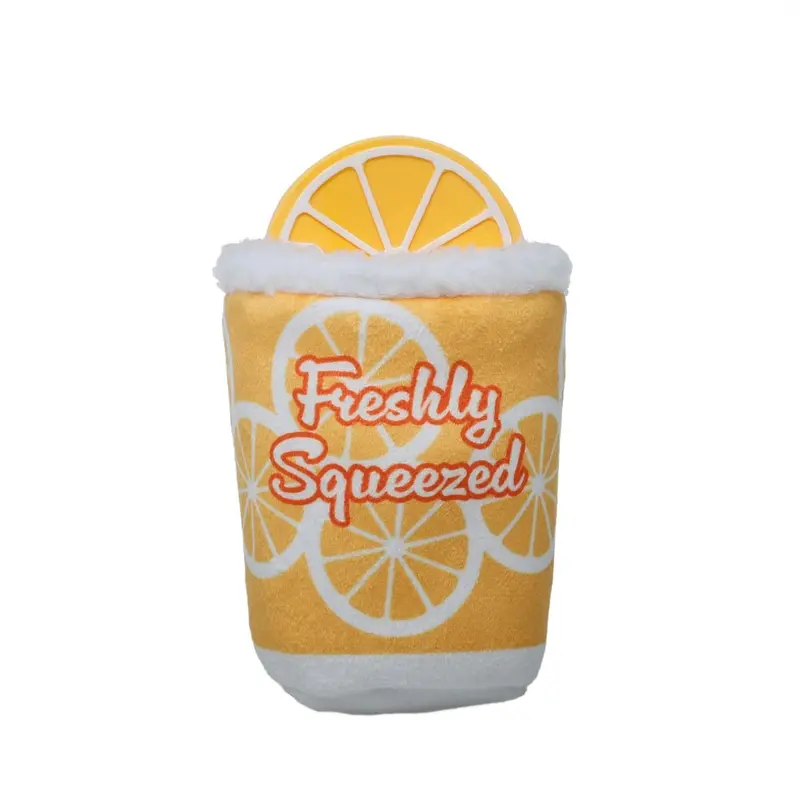 Territory Plush Interactive Drink Dog Toy - Lemonade