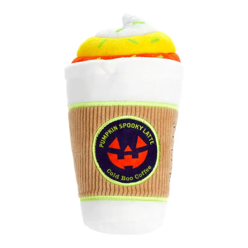 BARK Halloween Plush Drink Dog Toy - Cold Boo Coffee