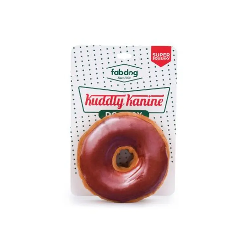 fabdog Foodies Plush Dog Toy - Kuddly Kanine Donut