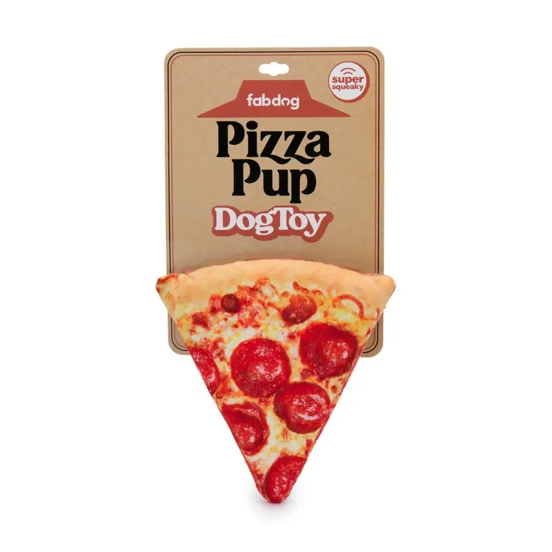 fabdog Foodies Plush Dog Toy - Pizza Pup Slice