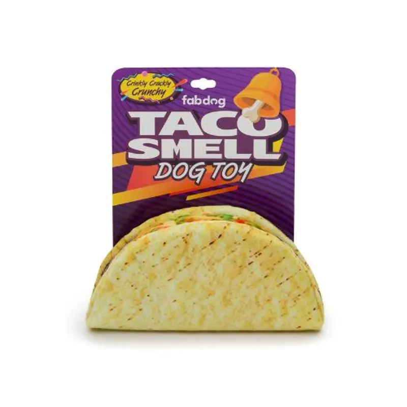 fabdog Foodies Plush Dog Toy - Taco Smell Taco