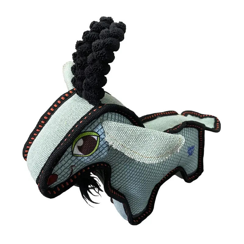 Happy Tails Loonies Square Durable Dog Toy - Goat