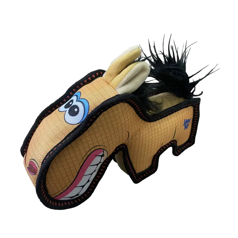 Happy Tails Loonies Square Durable Dog Toy - Horse