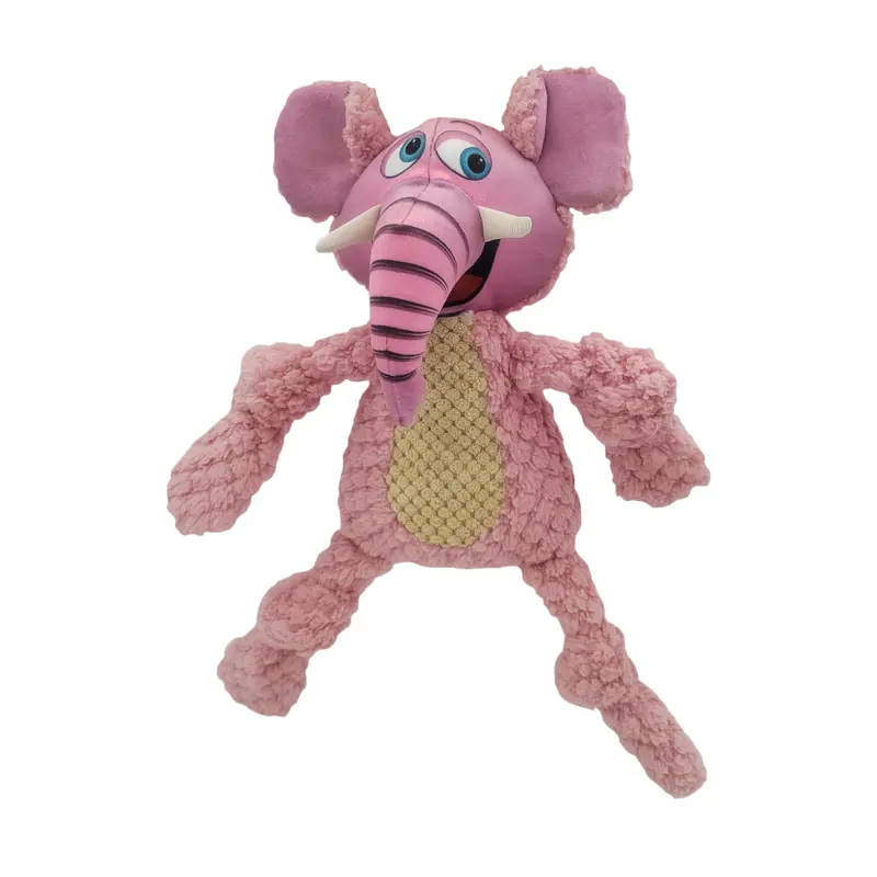 Happy Tails Woolies Plush Dog Toy - Elephant
