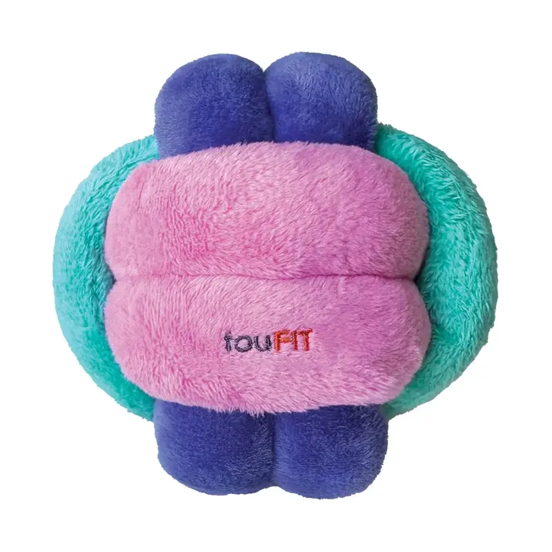 foufou Dog Hide 'n Seek Knotted Snuffle Ball Dog Toy - Pink / Teal / Purple
