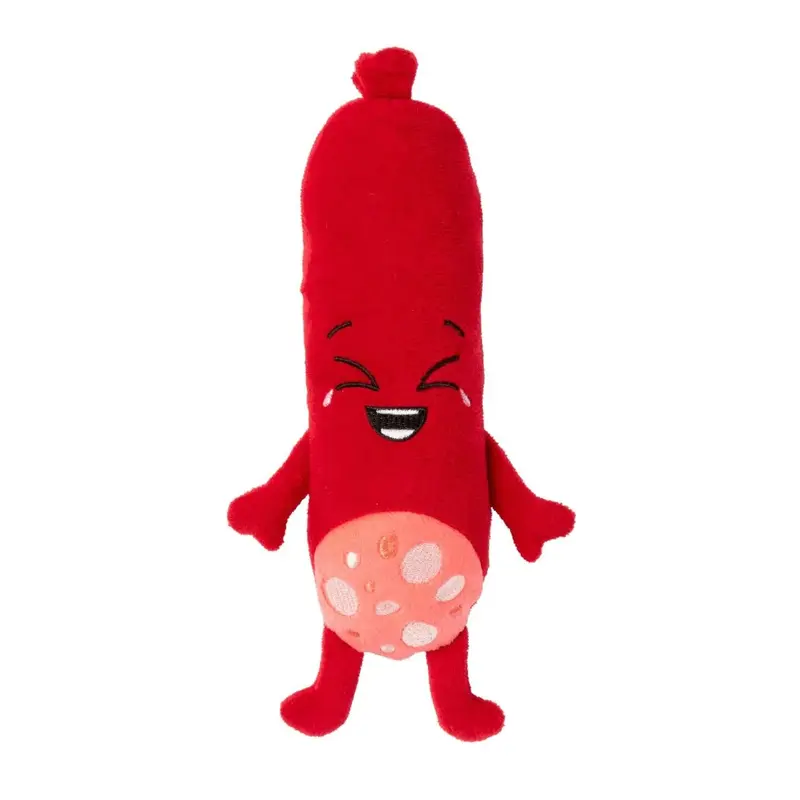 FuzzYard Meat Heads Plush Food Dog Toy - Pepper-Toni