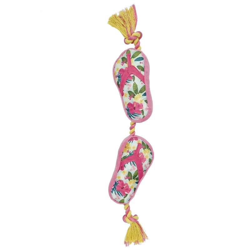 Multipet Margaritaville Flip Flop Ropes Dog Toy - Assorted