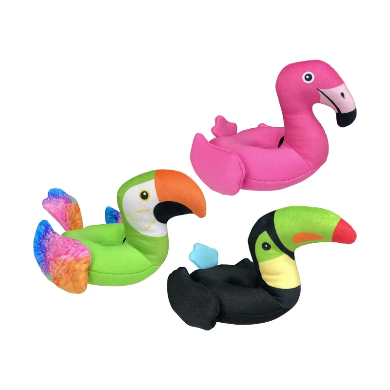 Multipet Margaritaville Pool Float Bird Plush Dog Toy - Assorted