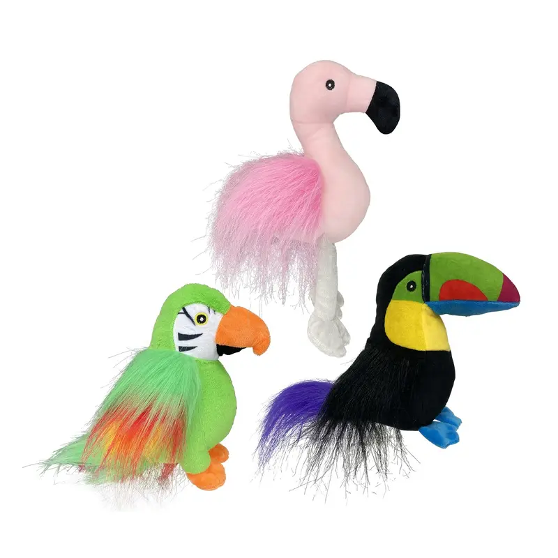 Multipet Margaritaville Tropical Bird Plush Dog Toy - Assorted
