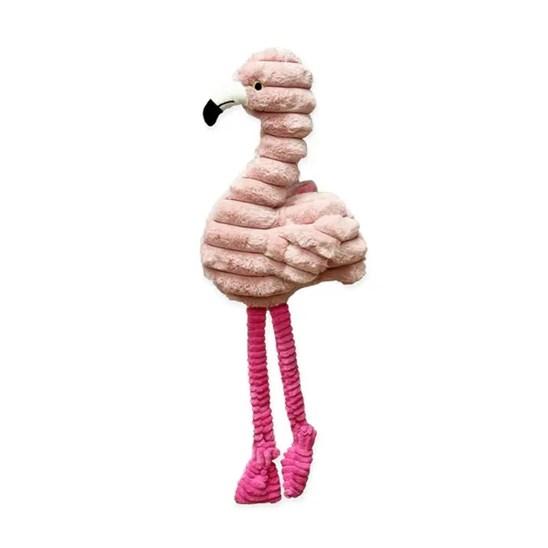 PetLou Zoo Friends Plush Dog Toy - Flamingo
