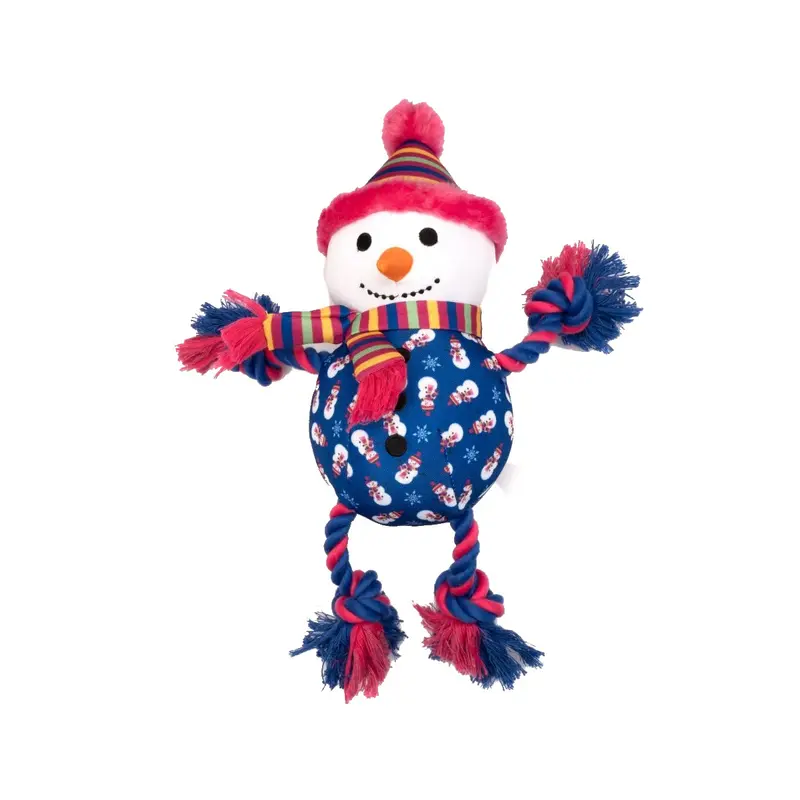 Worthy Dog Holiday Bonded Mesh Dog Toy - Snowman