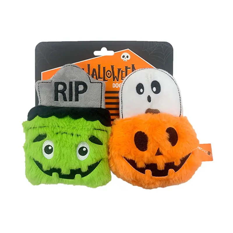 Petrageous Halloween Plush Dog Toys - Ghost/Pumpkin and Grave/Monster