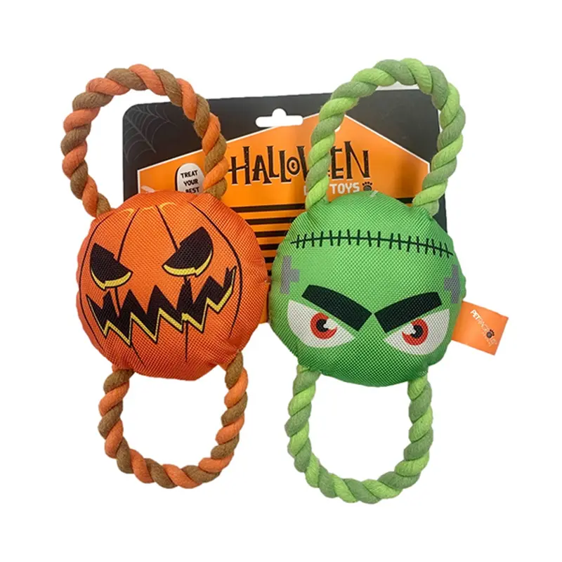 Petrageous Halloween Rope Dog Toys - Pumpkin & Goonie