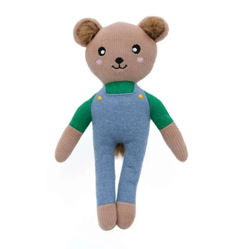 ZippyPaws ecoZippy Felt Friends Dog Toy Benjamin the Bear