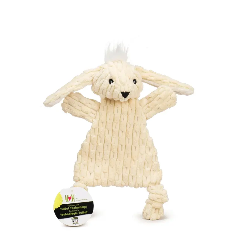 HuggleHounds HuggleFlatties Dog Toy - Bobbi Bunny