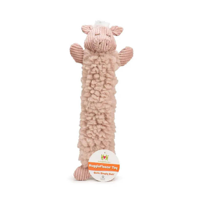 HuggleHounds HuggleFleece Fluffer Long & Lovelies Dog Toy - Penelope Pig
