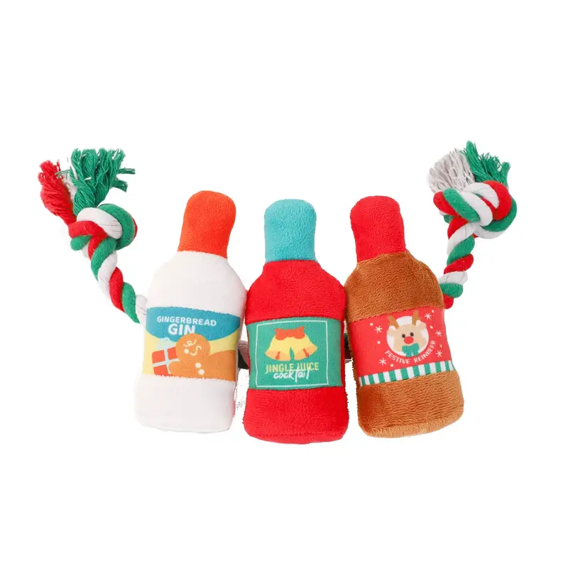 HugSmart Happy Woofmas Ropefunz Dog Toy - Holiday Spirits