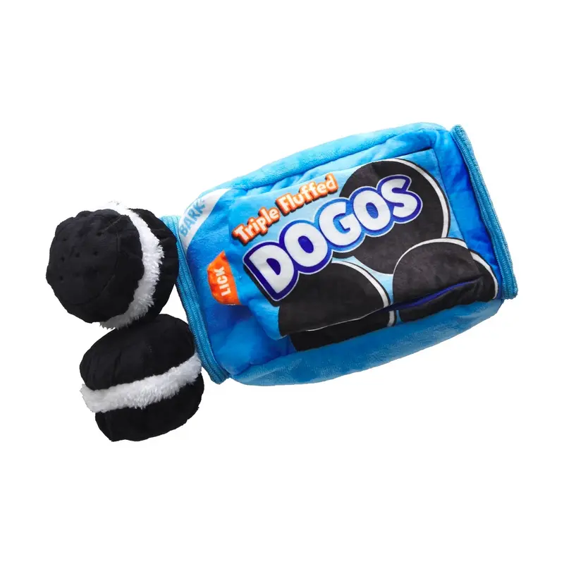 BARK Plush Food Dog Toy - Dogo Dunkers 3 Pack