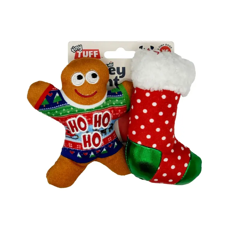 Huxley & Kent Holiday Tiny Tuffs Bundle Dog Toy - Ugly Sweater Party