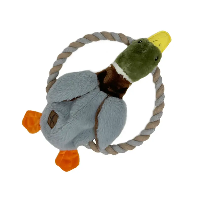 Eddie Bauer Plush Rope Flyers Dog Toy - Duck
