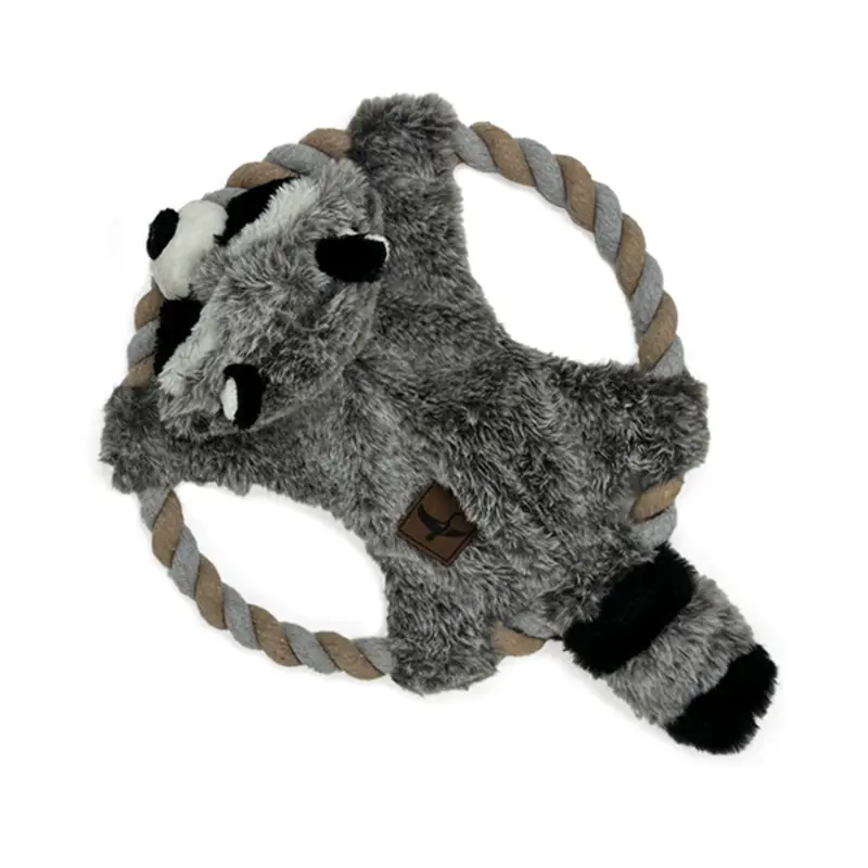 Eddie Bauer Plush Rope Flyers Dog Toy - Raccoon