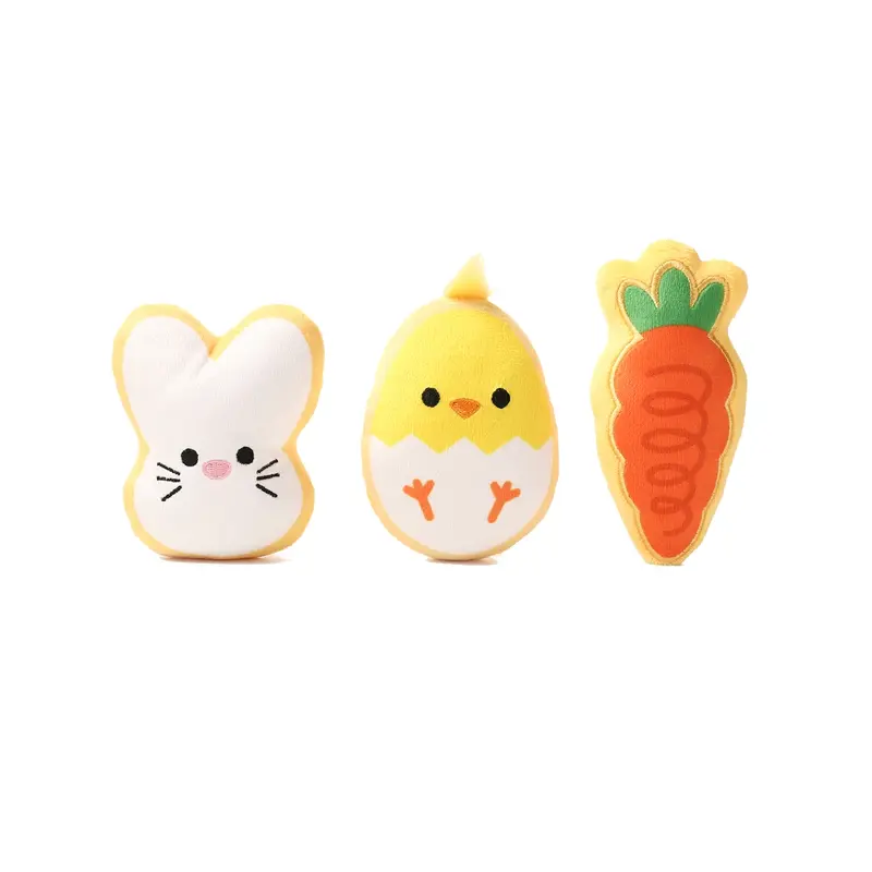 HugSmart Hoppin' Easter Fuzzy Friendz Dog Toy - Easter Cookies