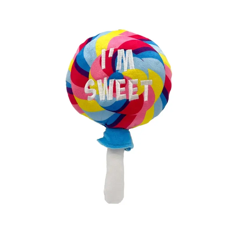 Huxley & Kent Power Plush Dog Toy - I'm Sweet Lollipop