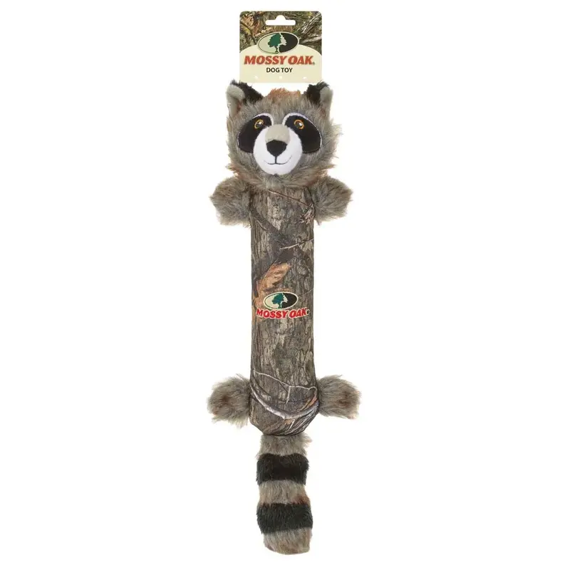 Mossy Oak Ballistic Long Body Dog Toy - Racoon