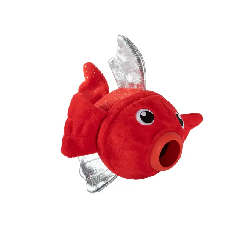 PetShop by Fringe Studio 2-in-1 Rubber/Plush Dog Toy - Reel Me In