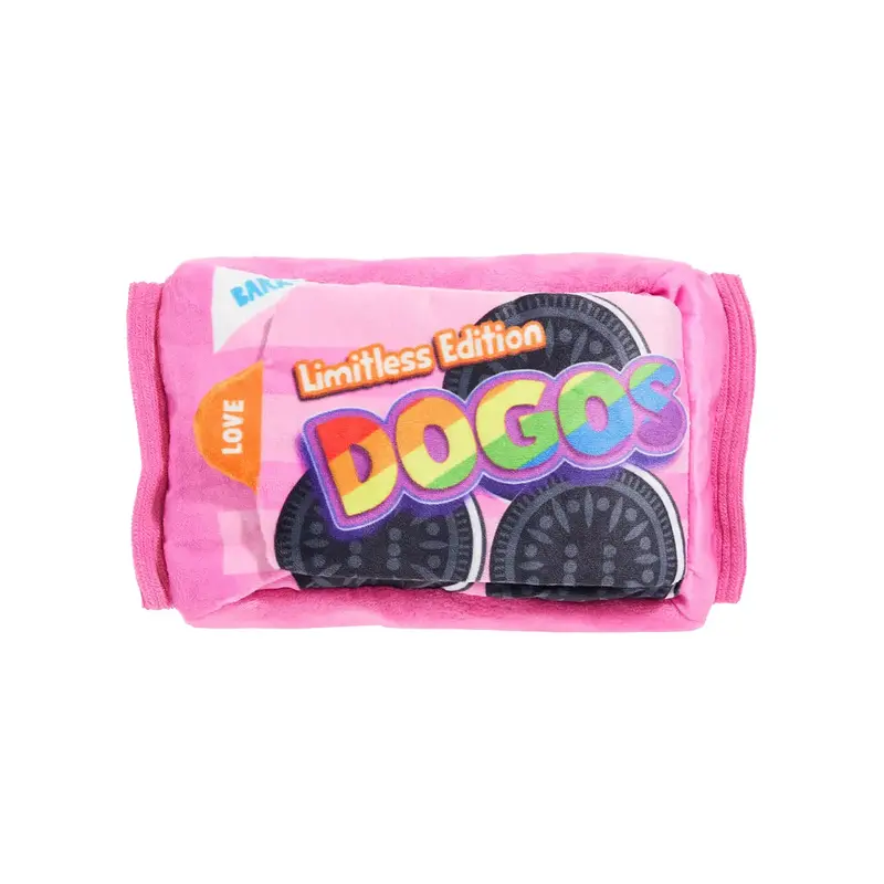 BARK Plush Food Dog Toy - Rainbow Dogo Dunkers 3 Pack
