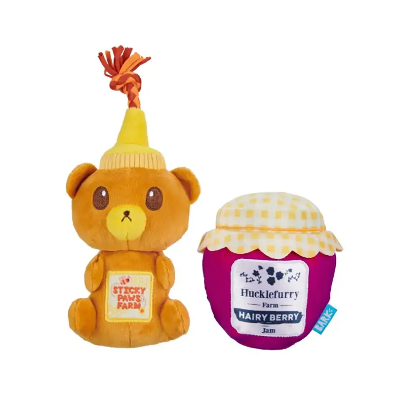 BARK Plush Food Dog Toy - That's My Jam, Honey