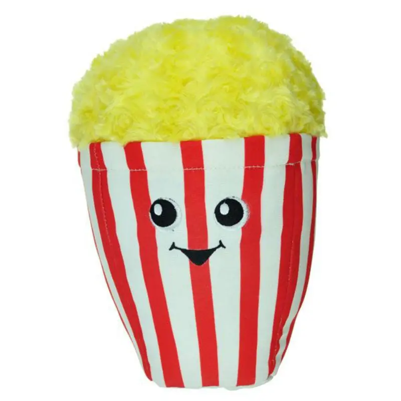 Chomper Food Junkeez Plush Dog Toy - Popcorn
