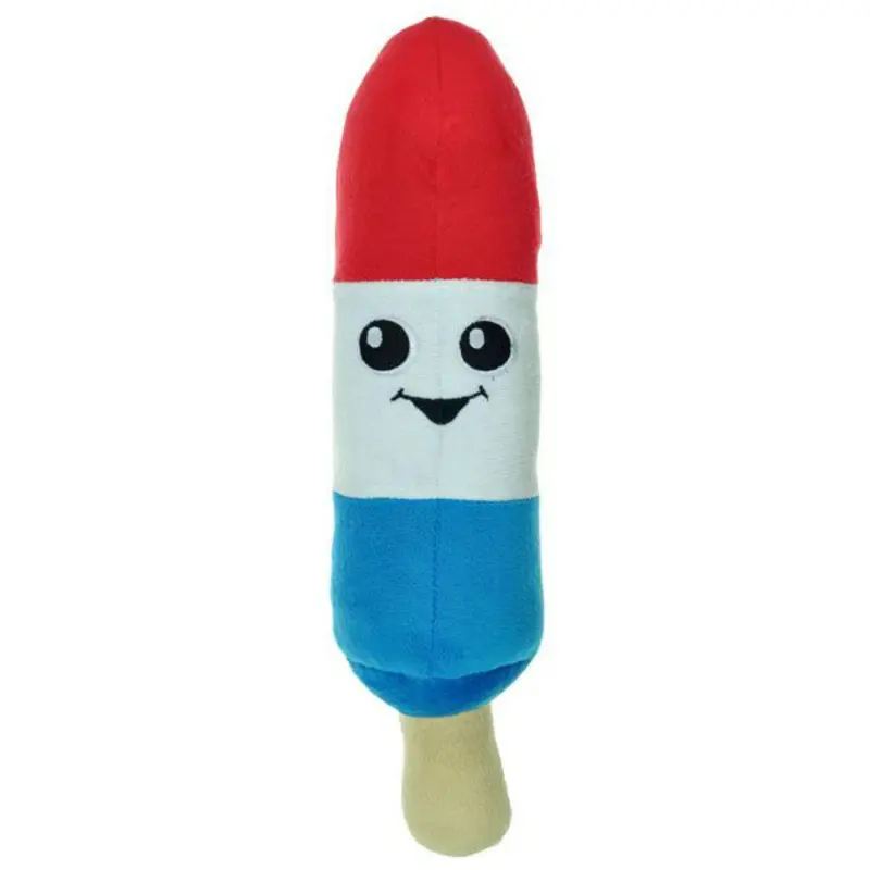 Chomper Food Junkeez Plush Dog Toy - Popsicle