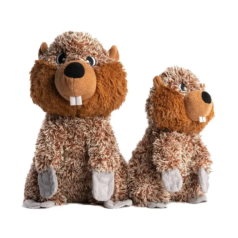 fabdog fabtough Fluffy Plush Dog Toy - Beaver
