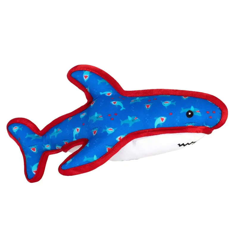 Worthy Dog Animal Bonded Mesh Dog Toy - Chomp the Shark
