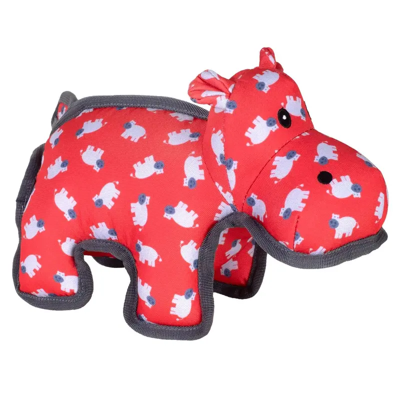Worthy Dog Animal Bonded Mesh Dog Toy - Hanna the Hippo