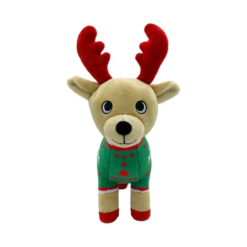 Lulubelles Power Plush Holiday Dog Toy - Ruby Reindeer