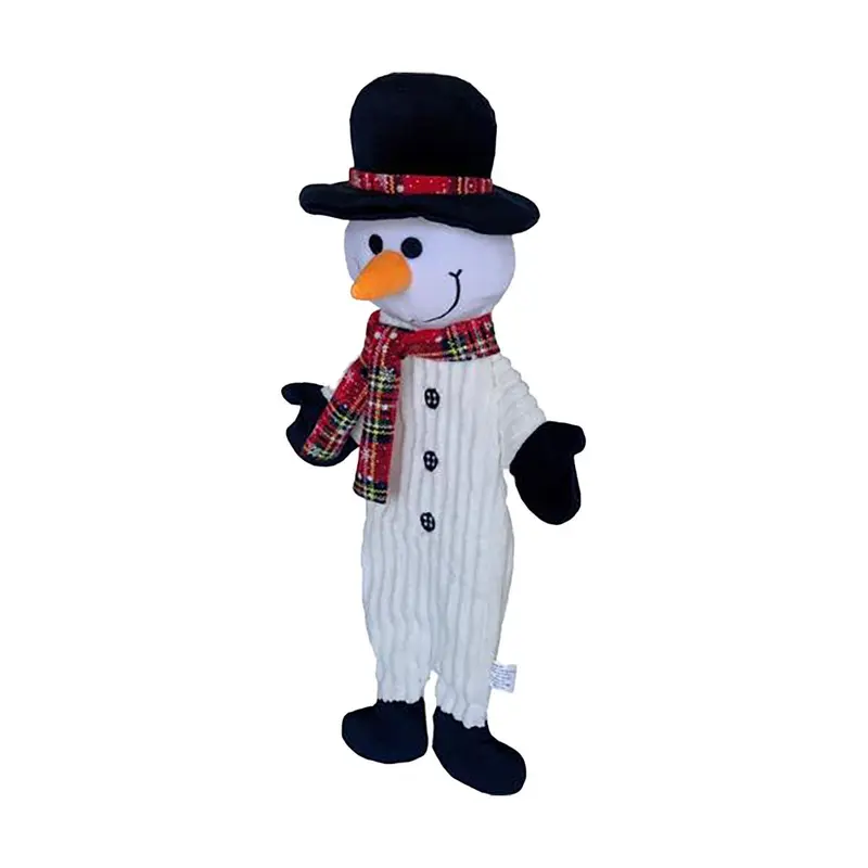 PetLou Christmas Flat Snowman Dog Toy