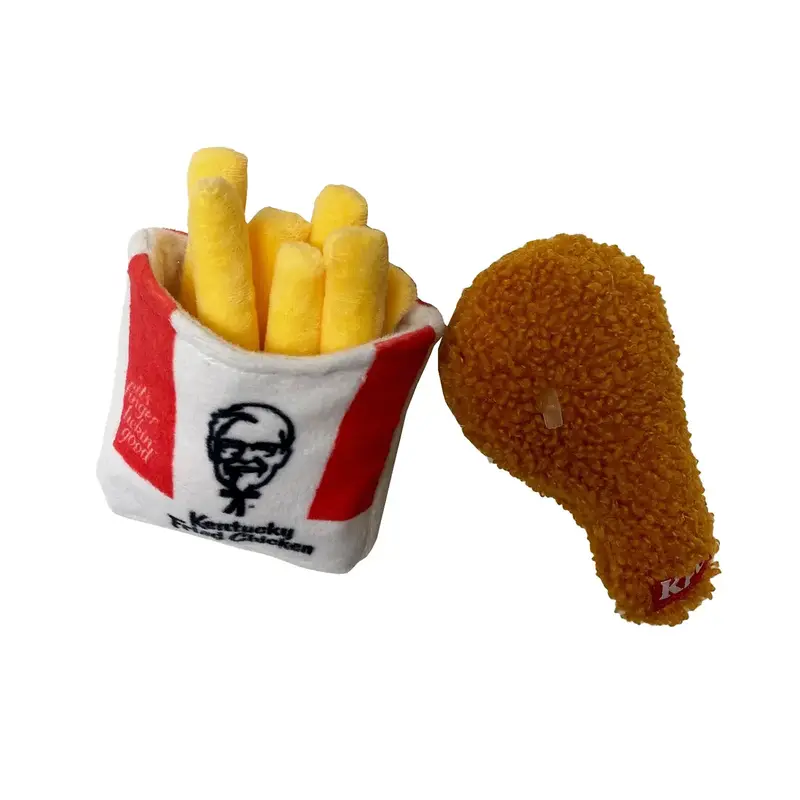 Ethical Spot KFC Plush Dog Toy - Drumette & Fries 2 Piece