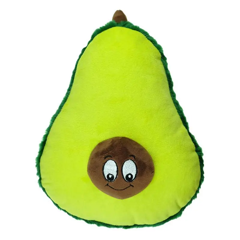 Chomper Food Junkeez Plush Dog Toy - Avocado