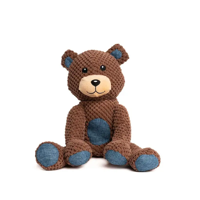 fabdog Floppy Friends Dog Toy - Brown Teddy Bear