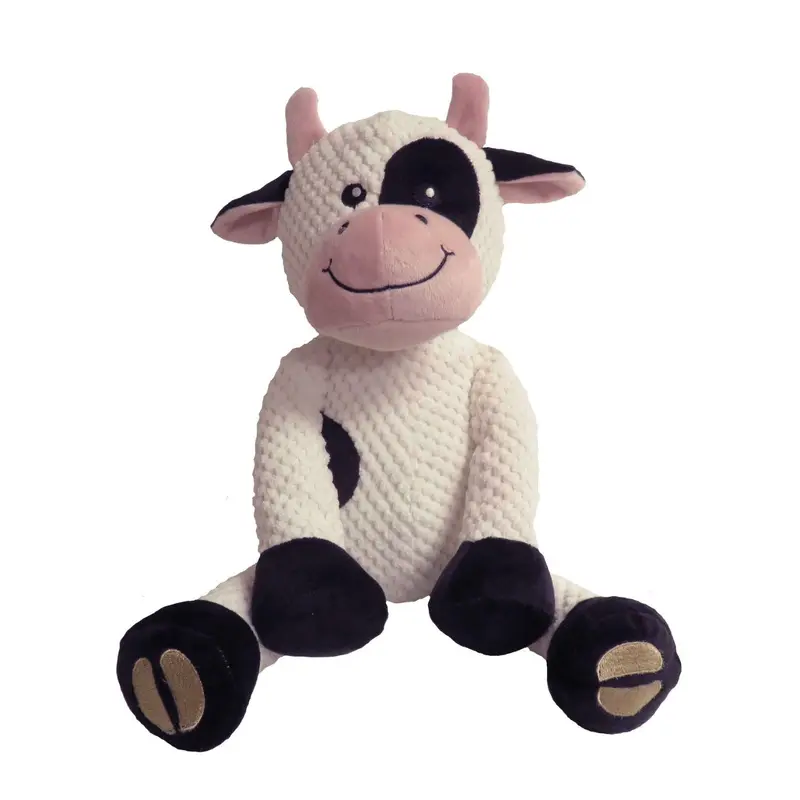 fabdog Floppy Friends Dog Toy - Cow
