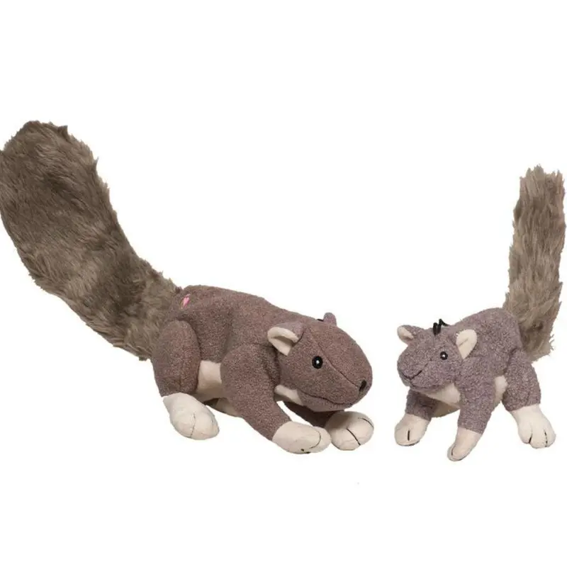 HuggleHounds Plush Feller Squirrel Dog Toy