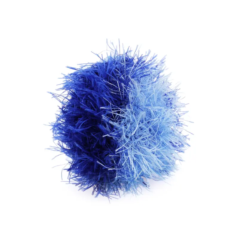 OoMaLoo Handmade Ball Dog Toy - 2 Tone Blue