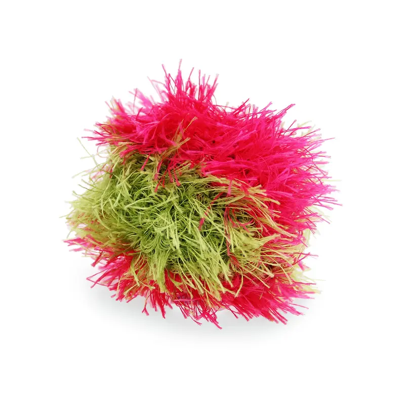 OoMaLoo Handmade Ball Dog Toy - Pink and Green