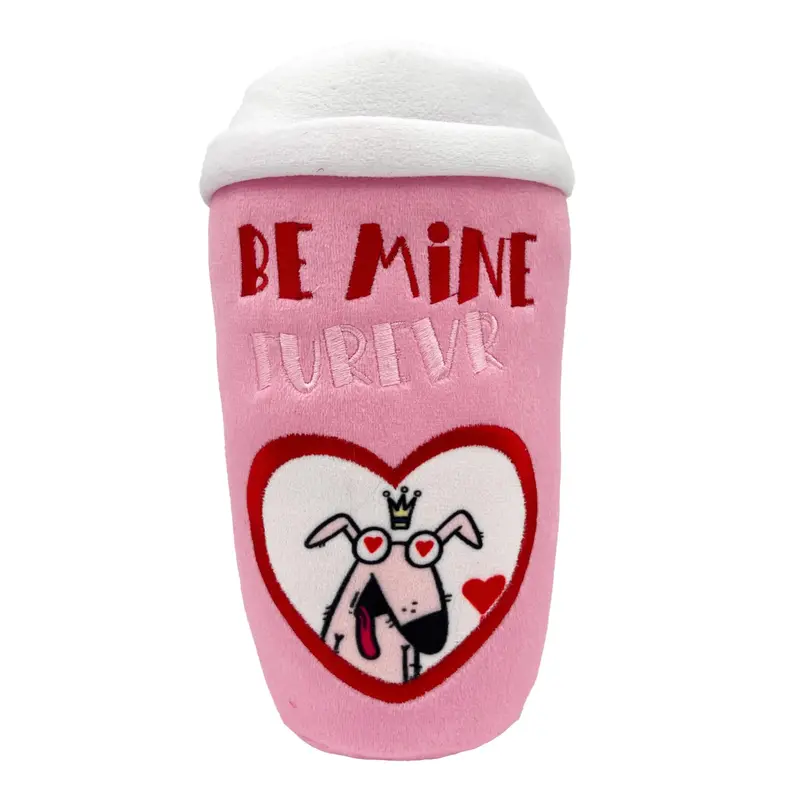 Huxley & Kent Power Plush Dog Toy - Be Mine Furever Latte