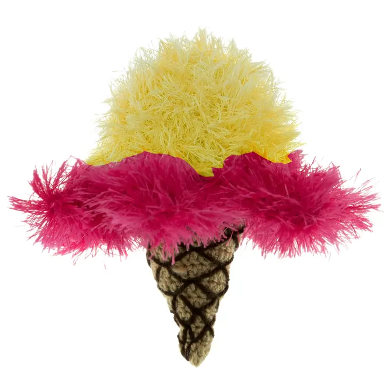 OoMaLoo Handmade Ice Cream Dog Toy - Yellow