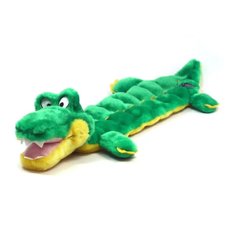 Outward Hound Long Body Gator Squeaker Mat Dog Toy