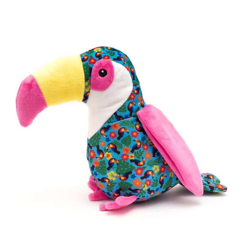 Worthy Dog Animal Bonded Mesh Dog Toy - Toucan 