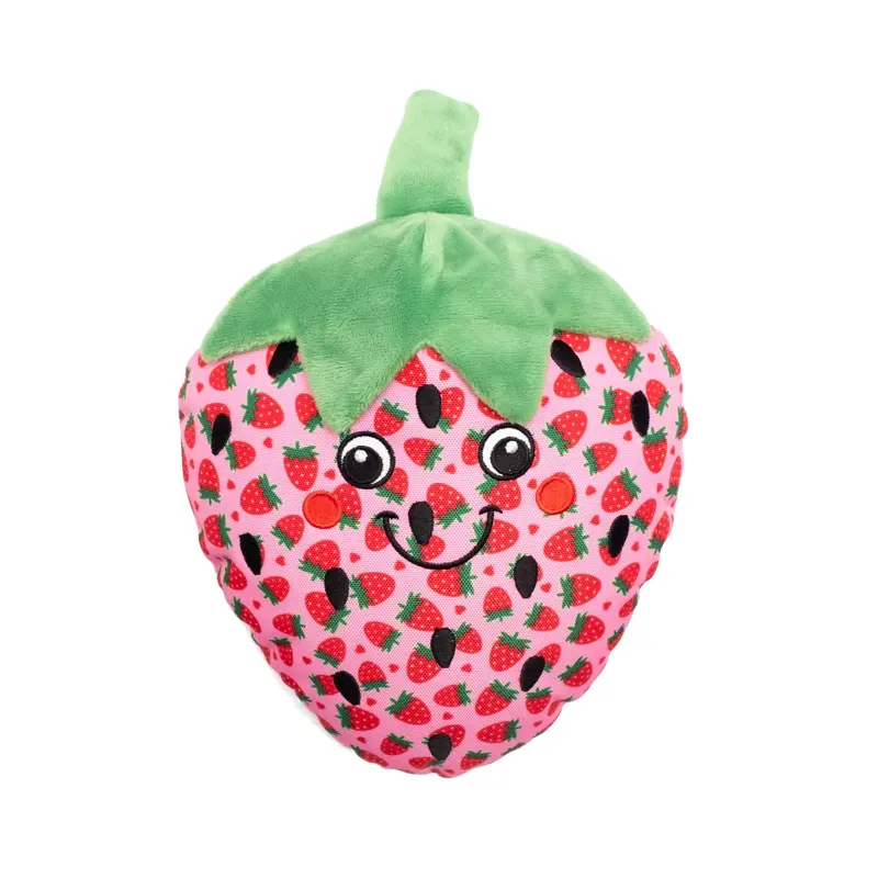 Worthy Dog Food Bonded Mesh Dog Toy - Strawberry